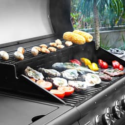 TAINO RED 6+1 gasbarbecue - BBQ grillkar branders zijbrander zwart — thumbnail 3