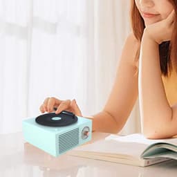 JeiibrZui Vintage Bluetooth-Luidspreker - Retro Cadeau Voor Meisjes - Krachtig Geluid 5W - 10Ur Gebruik - Blauw — thumbnail 5