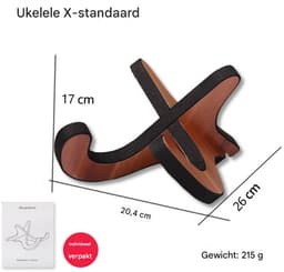 Houten Ukulele Stand - Vouwbare Vloer Ukulele Stand - Stabiel Plaatsen en Beschermen van Ukulele - Ruimtebesparend en Gemakkelijk Op te Slaan — thumbnail 2