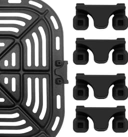 Airfryer rubberen bumpers, 4-delige airfryer vervangende onderdelen, geschikt voor Instant Pot, Gourmia, Cosori en andere airfryers, airfryer accessoires siliconen beschermneuzen om schade aan de mand te voorkomen — thumbnail 2