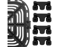 Airfryer rubberen bumpers, 4-delige airfryer vervangende onderdelen, geschikt voor Instant Pot, Gourmia, Cosori en andere airfryers, airfryer accessoires siliconen beschermneuzen om schade aan de mand te voorkomen