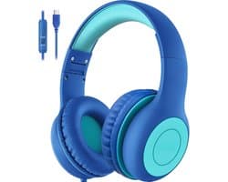 Koptelefoon kinderen met draad - Kinderkoptelefoon - Bedrade hoofdtelefoon - Veilig volume - School - Tablet - Laptop - Reizen - Muziek luisteren