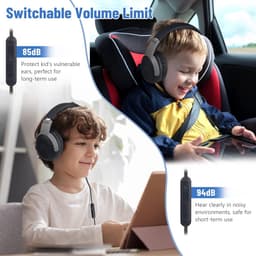 Koptelefoon kinderen met draad - Kinderkoptelefoon - Bedrade hoofdtelefoon - Veilig volume - School - Tablet - Laptop - Reizen - Muziek luisteren — thumbnail 4