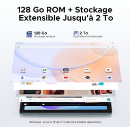 Doogee U10 - Tablet - 16GB RAM+ 128GB ROM (2TB TF) - 10,1 inch - Face ID - 5060 mAh - Android 15.0 - WiFi 6 - Met toetsenbord Mouse - Blauw — thumbnail 4