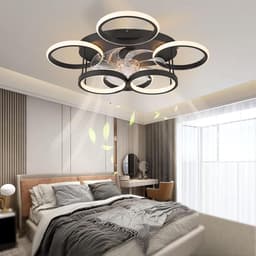 Moderne Plafondventilator met Verlichting en Afstandsbediening - 65 cm, 75W, Dimbaar, 6-snelheden — thumbnail 3