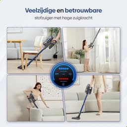 Draadloze Steelstofzuiger met Dweilfunctie - 2-in-1 Accu-Stofzuiger met 35.000 Pa Zuigkracht en LED-Display — thumbnail 3