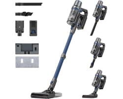 Draadloze Steelstofzuiger met Dweilfunctie - 2-in-1 Accu-Stofzuiger met 35.000 Pa Zuigkracht en LED-Display