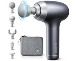 Massagepistool voor diepe weefselmassage met opzetstukken en intensiteitsniveaus – Professionele spierontspanning