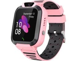 Vitdipy - Kinder SmartWatch - Gps Horloge Kind - Smartwatch kinderen - Telefoonfuncties - Fotofunctie - Spatwaterdicht - SOS alarm - Roze