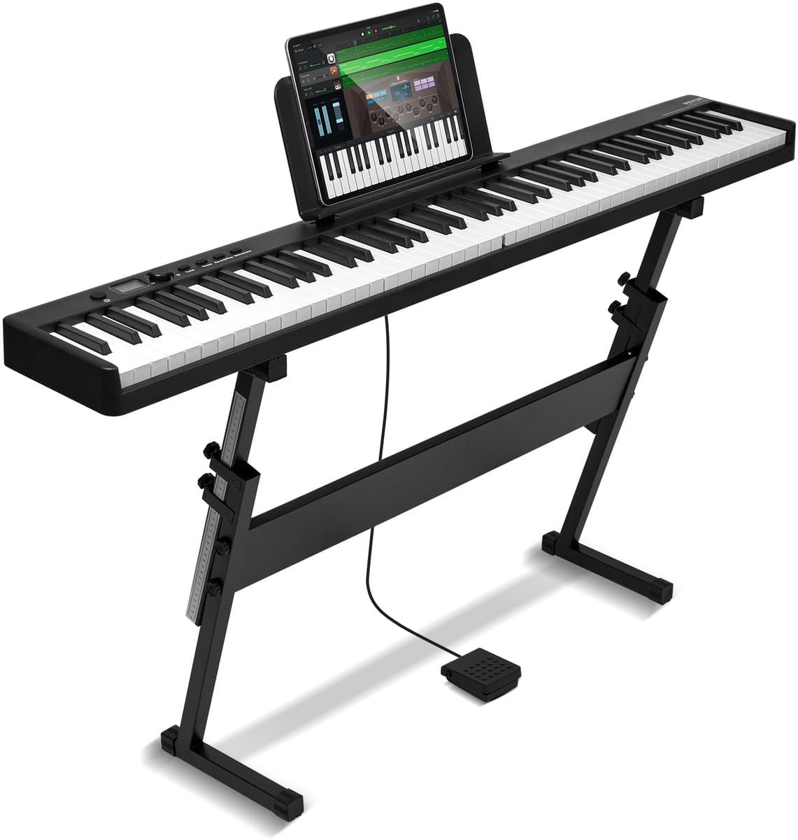 VEVOR 88 Toetsen Digitale Piano Elektrische Piano Opvouwbaar Toetsenbord Bluetooth MIDI met Standaard — afbeelding 1