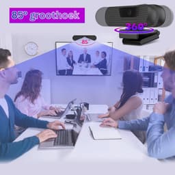DailySupplies® Webcam voor PC - Streaming Camera - 4K Kwaliteit - Zwart — thumbnail 2