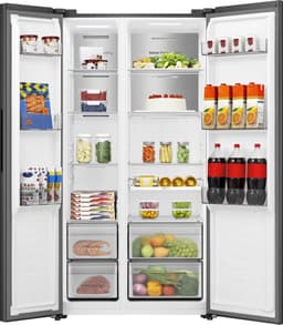 Hisense RS3P538NAFE Side-by-Side Koelkast – 527 liter – Total No Frost – Multi Air Flow – Super Cool – LED – Zwart/Inox — thumbnail 4