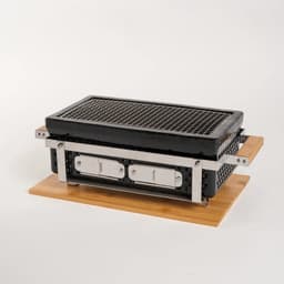 LIVIN' Rechthoekige Shichirin BBQ - Barbecue - Tafelgrill - Hibachi - Japanse BBQ Grill - Keramische Japanese Yakitori Grill - Geschikt Voor Binchotan Houtskool - 2 t/m 6 Personen - Grilldoorsnede 35,5 cm x 17,5 cm — thumbnail 1