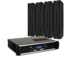 Power Dynamics PDCS403 passieve speakerset voor gebedshuis, sportzaal of bedrijfshal - 500W - Zwart