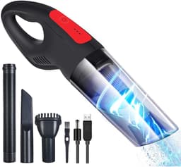 TuseRxln Auto Stofzuiger Draadloos - Handstofzuiger Auto - 120W Krachtig - Oplaadbaar - 1 Stuks - Voor Auto En Thuis Zwart — thumbnail 1