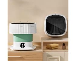 10L Grote Grensoverschrijdende Opvouwbare Wasmachine met Groot Ondergoed, Sokken, Babykleding en Kleine Mini Wasmachine (Groen)