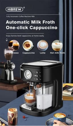 Studio Lyma Espressomachine - Koffiezetapparaat - Koffiemachine - 20 Bar - Met melkcontainer - Instelbare temperatuur en kopjesvolume — thumbnail 3