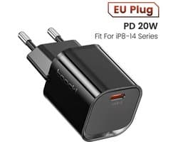 Toocki GaN Snellader | USB-C & USB-A Oplader - Usb Stekker - Oplaad kop - Oplaad blok | Oplaad Adapter | 20W Quick Charger - USB-C & USB-C - 20 watt oplader - PD 3.0 Geschikt Voor Alle Smartphones, Tablets & Laptops- Telefoon Oplader | Zwart