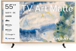 CREATE - QLED 4K 55" Smart TV met antireflectiescherm en kunstgalerij, Licht hout en donker hout framepakket - TV ART MATTE — thumbnail 1
