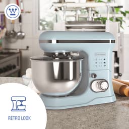 Westinghouse Retro Standmixer - 1200W - Keukenmachine 5L Mengkom - Keukenrobot - Keukenmixer - Foodprocessor - Blauw — thumbnail 4