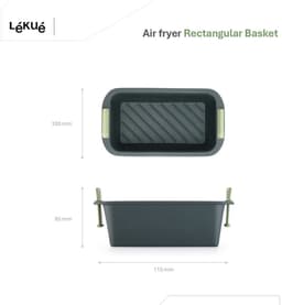 Lékué Airfryer Bakvorm Rechthoek 20 cm - Siliconen - Grey — thumbnail 8