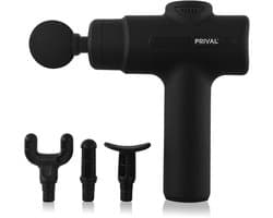 Prival Massage Gun – Spiermassage Apparaat met 4 Opzetstukken