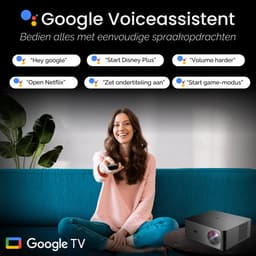 Chesto Google TV Full HD Beamer – 20.000 Lumen - 4K Ondersteuning - Autofocus - Streamen vanaf je telefoon met wifi — thumbnail 5