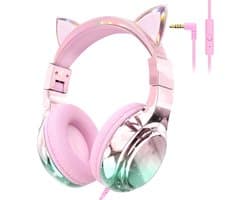 Koptelefoon kinderen met draad - Kinderkoptelefoon - Bedrade hoofdtelefoon - Veilig volume - School - Tablet - Laptop - Reizen - Muziek luisteren