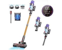 Studio Lyma Steelstofzuiger - Stofzuiger draadloos - 500W - 50KPA zuigkracht - Tot 60 min werktijd - LED display - Geavanceerd filtersysteem