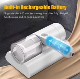 Mijten Stofzuiger Anti Huisstofmijt Handheld UV-C Draadloze Huis Mijt Remover Anti-Dust Instrument Schoonmaak Machine Voor Huis Kantoor Bed Bank 2000 Trillingen Per Minuut — thumbnail 4
