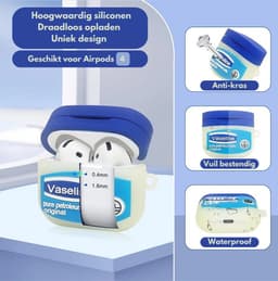 okido - Hoesje geschikt voor Airpods Pro 3 - Vaseline siliconen case voor Airpods - Case geschikt voor Apple AirPods Pro 3 - Airpods hoes — thumbnail 2