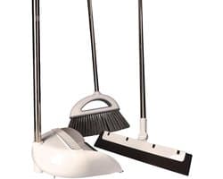 3-in-1 rechte bezem en stoffer set met waterreiniger voor thuis en kantoor