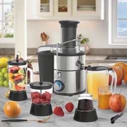 4-in-1 Blender & Juicer – 900W Multifunctionele Keukenmachine met 3,5L Glazen Kom – Voor Smoothies, Babyvoeding, Vlees & IJsklontjes — thumbnail 2