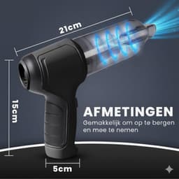Avenstone®- Draadloze Mini Stofzuiger – Krachtige Handstofzuiger met USB Oplader en Opzetstukken – Voor Auto, Toetsenbord & Huishoudelijk Gebruik — thumbnail 5