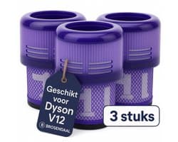Brosendaal Filter geschikt voor Dyson V12 - Geschikt voor alle V12 modellen - SV20 | SV26 | SV30 | SV46 - Uitwasbaar en Herbruikbaar - 3 stuks