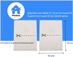 Kleanburg ® Filterset voor Miele – 2x HEPA H13 Filters + 2x Motorfilters – Vervangt Miele SF-HA50 – Geschikt voor Classic C1, Compact C1 & C2, Complete C2 & C3, Guard S1/L1/M1 en S4000 series — thumbnail 2