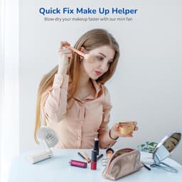 Draagbare Miniventilator 5200 mAh - Oplaadbare USB Ventilator met 6 Snelheidsniveaus | Opvouwbare Handventilator voor Thuis, Kantoor en Buiten — thumbnail 2