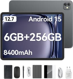 Blackview LINK 8 Tablet - Octa Core G100 Tablet - 12.7 Inch - 18 GB RAM + 256 GB ROM - Android 15 Tablet - Met Toetsenbord(QWERTY), Beschermhoes, Muis, Stylus - 8400 mAh - 90 Hz 2K FHD Scherm - Widevine L1 - 5G WiFi - Gezichtsherkenning - Zwart — thumbnail 1