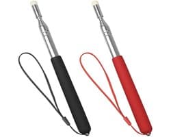 Vitdipy - Stylus pen - 2 stuks - Inschuifbaar Stylus pen - Touchscreen Pen - Geschikt voor Tablet, Smartphone, Elektronisch whiteboard - Styluspennen - Zwart - Rood