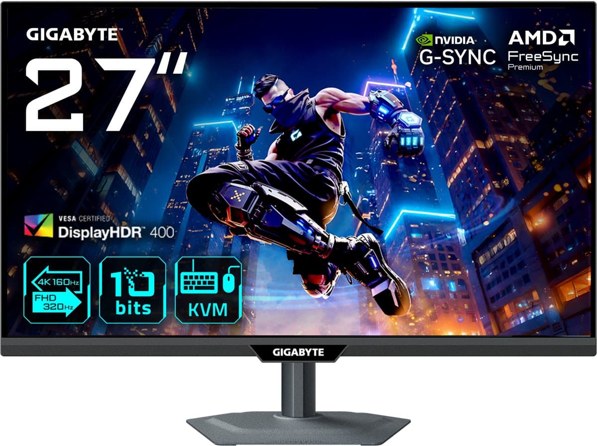 GIGABYTE M27UP - 4K IPS Gaming Monitor - 160Hz/320Hz - 27 Inch — afbeelding 1