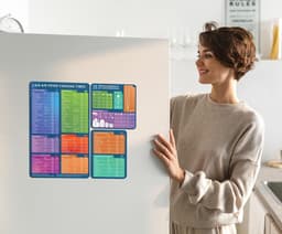 Air Fryer Cooking Guide Magnetische Cheatsheet Set - Airfryer Accessoires (3 Pack), Guide Flip Chart, Snelle referentie voor frituren, Kooktijden Grafiek Keuken Conversies — thumbnail 3