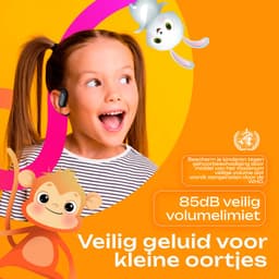 PowerLocus Mkids Koptelefoon voor Kinderen - Open Ear Koptelefoon - 85dB Veilig Geluid - Bluetooth 5.4 - Met Microfoon - Oranje — thumbnail 5