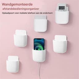 8 stuks Zelfklevende Wandhouder voor Afstandsbedieningen – ABS Organizer voor Smartphones, Pennen, Brillen en Kleine Voorwerpen, Ruimtebesparend, Geen Boren Nodig, Voor Woonkamer, Slaapkamer en Kantoor — thumbnail 3