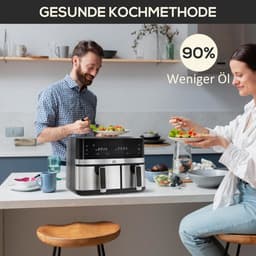 HOMCOM-Heißluftfritteuse-Stahl, Kunststoff-41,8L x 39,2B x 31,1H cm-Schwarz — thumbnail 4