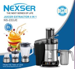 4-in-1 Blender & Juicer – 900W Multifunctionele Keukenmachine met 3,5L Glazen Kom – Voor Smoothies, Babyvoeding, Vlees & IJsklontjes — thumbnail 1
