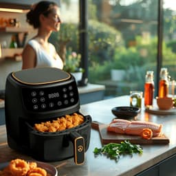 AG5100 Airfryer XXL Premium Zwart – 5,5L Hete Luchtfriteuse – Digitaal Display – 8 Programma’s – Anti-aanbak – Vaatwasserbestendig – Extreem Stil – Gezond Koken Zonder Olie – Inclusief Receptenboek — thumbnail 13
