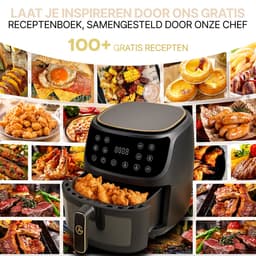 AG5100 Airfryer XXL Premium Zwart – 5,5L Hete Luchtfriteuse – Digitaal Display – 8 Programma’s – Anti-aanbak – Vaatwasserbestendig – Extreem Stil – Gezond Koken Zonder Olie – Inclusief Receptenboek — thumbnail 14