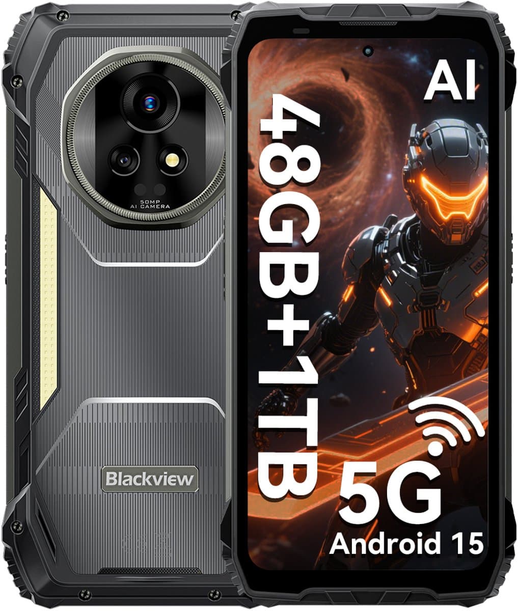 Blackview XPLORE 2 - Robuuste Smartphone - 5G - 48GB RAM - 1TB ROM - 20000mAh - 120W snel opladen - 6.73 inch QHD+ AMOLED-scherm - Nachtzicht - Android 15 - Robuuste Telefoon - NFC - GPS - Zwart — afbeelding 1