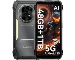 Blackview XPLORE 2 - Robuuste Smartphone - 5G - 48GB RAM - 1TB ROM - 20000mAh - 120W snel opladen - 6.73 inch QHD+ AMOLED-scherm - Nachtzicht - Android 15 - Robuuste Telefoon - NFC - GPS - Zwart