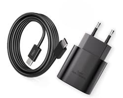 DISEV® – 25W Super Snellader – Power Adapter – USB-C Oplader – 1m USB-C Kabel – Universele Snellader